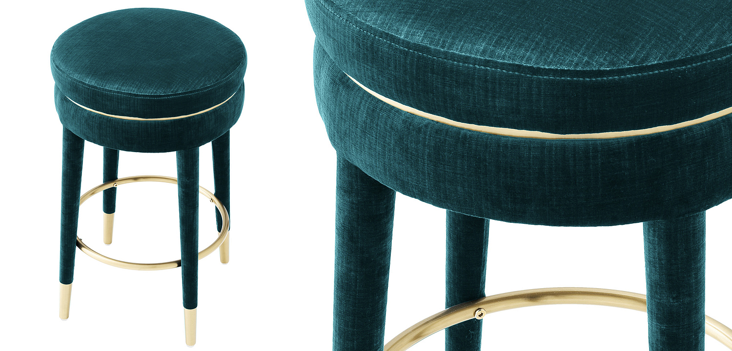 Полубарный стул Eichholtz Counter Stool Parisian blue Полубарный стул Eichholtz Counter Stool Parisian blue - Loft-Concept в Рязани