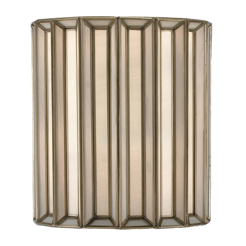 Бра настенное с фактурным каркасом Soft Glow Lamps Молочный Латунь в Рязани | Loft Concept 