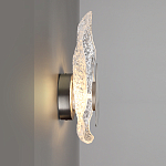 Бра с рельефным волнообразным стеклянным плафоном и вставкой из мрамора Liquid Stone варинант исполнения - 7 | Loft Concept в Рязани