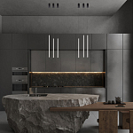 Подвсеной светильник светодиодный металлический цилиндрической формы черно-белый Trumpet tube варинант исполнения - 5 | Loft Concept в Рязани