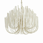 Люстра белая с несколькими ярусами деревянных палочек Bright Wooden Chandelier варинант исполнения - 1 | Loft Concept в Рязани