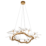 Люстра подвесная с прозрачными стеклянными птичками на ветвях Диаметр 100 см Serip Voa варинант исполнения - 4 | Loft Concept в Рязани