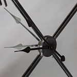 Часы настенные зеркальные с чёрным металлическим циферблатом Mirror Tower Clock варинант исполнения - 3 | Loft Concept в Рязани