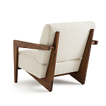 Кресло Avalon White Boucle из массива ореха варинант исполнения - 2 | Loft Concept в Рязани