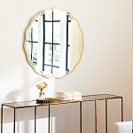 Золотое настенное зеркало Yvon Mirror варинант исполнения - 3 | Loft Concept в Рязани