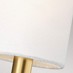 Бра с прямоугольным основанием цвета латунь и 2-мя белыми цилиндрическими льняными абажурами Feiss варинант исполнения - 3 | Loft Concept в Рязани