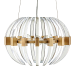 Люстра круглая с прозрачными элементами в форме полумесяца Crystal Crescent варинант исполнения - 4 | Loft Concept в Рязани