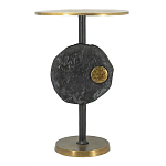 Столик приставной с абстрактным основанием и акцентом в виде золотистого диска Heavenly Space варинант исполнения - 1 | Loft Concept в Рязани
