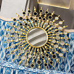 Зеркало-солнце в раме из металла с золотыми с лучами Rays of Peace варинант исполнения - 3 | Loft Concept в Рязани