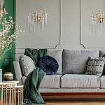 Бра золотого цвета с ветвями и хрустальными подвесками FAIRYTREE Light варинант исполнения - 8 | Loft Concept в Рязани