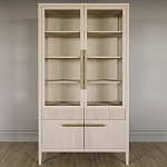 Витрина Primo со стеклянными фасадами и буфетом шпон Светлый дуб варинант исполнения - 2 | Loft Concept в Рязани