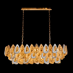 Люстра овальная с многослойными белыми и прозрачными подвесками Character Chandelier варинант исполнения - 1 | Loft Concept в Рязани