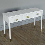 Дизайнерский Письменный стол Elsa Dreams White с тремя ящиками варинант исполнения - 3 | Loft Concept в Рязани