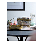 Блюдо фарфоровое с бронзовой ручкой Paradise Dish with Handle варинант исполнения - 2 | Loft Concept в Рязани