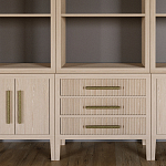 Модульный стеллаж Primo из трех составных элементов Светлый дуб варинант исполнения - 6 | Loft Concept в Рязани