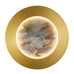 Бра в форме диска цвета латунь Brass Borders варинант исполнения - 1 | Loft Concept в Рязани