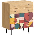 Комод с принтом на ящиках Elise Chest of Drawers варинант исполнения - 7 | Loft Concept в Рязани