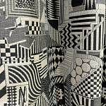 Мебельная ткань Шенилл черно-белый принт 280 см T3-44 варинант исполнения - 1 | Loft Concept в Рязани