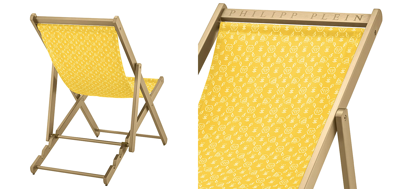 Кресло Philipp Plein Deck Chair Жёлтое Кресло Philipp Plein Deck Chair Жёлтое - Loft-Concept в Рязани