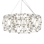 Люстра с тонкой металлической конструкцией цвета золото Quasar варинант исполнения - 2 | Loft Concept в Рязани