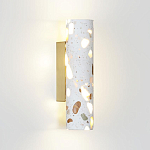 Бра с цилиндрическим белым бетонным плафоном Terrazzo Light варинант исполнения - 1 | Loft Concept в Рязани
