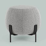 Пуф в ткани букле серого цвета Pikelet варинант исполнения - 2 | Loft Concept в Рязани