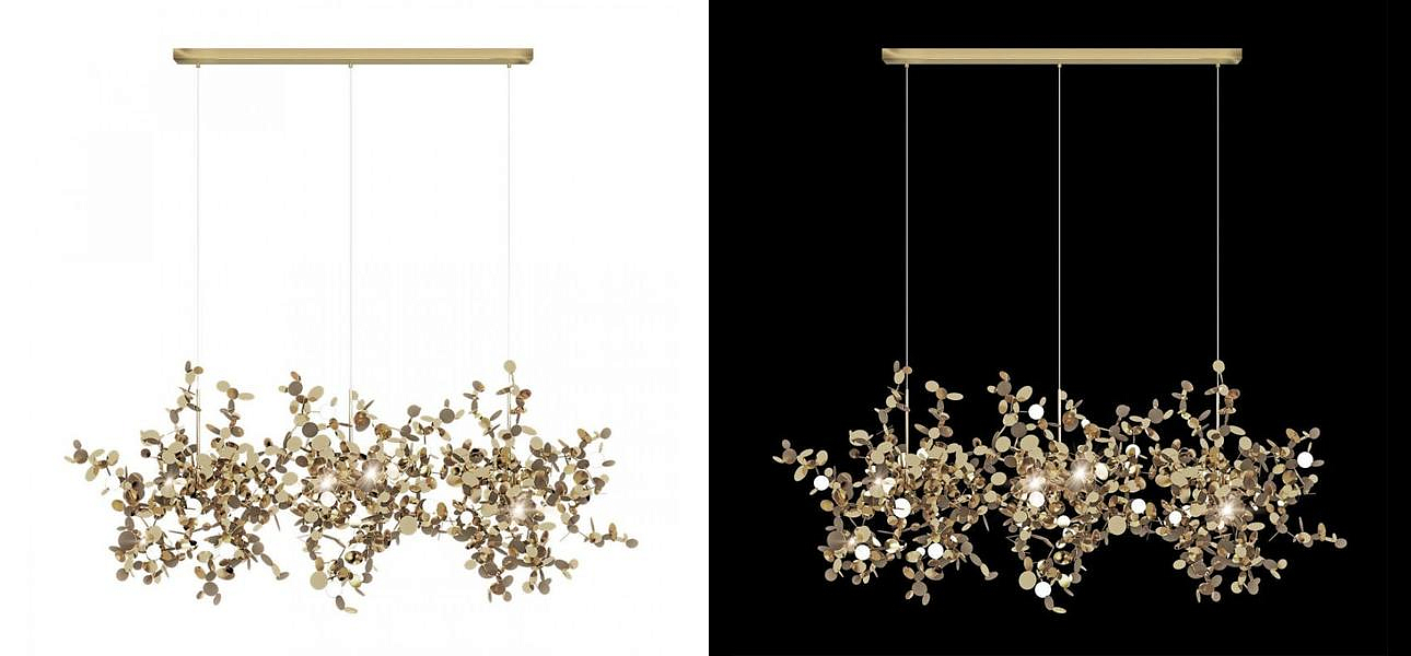 Люстра Terzani Argent Suspension Linear Gold длина 85 см Люстра Terzani Argent Suspension Linear Gold длина 85 см - Loft-Concept в Рязани