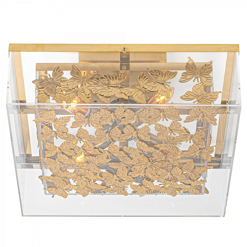 Butterfly Flush-Mount Ceiling Light Золотой Прозрачное Стекло Butterfly Flush-Mount Ceiling Light Золотой Прозрачное Стекло в Рязани | Loft Concept