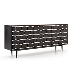 Дизайнерский комод чёрный с фактурным фасадом Billy варинант исполнения - 1 | Loft Concept в Рязани