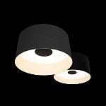 Потолочный светильник с 2-мя цилиндрическими абажурами серого и черного цвета Urban Dome варинант исполнения - 6 | Loft Concept в Рязани