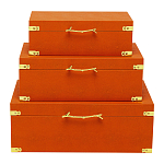 Комплект оранжевых чемоданов Golden Twigs варинант исполнения - 1 | Loft Concept в Рязани