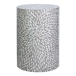 Столик с инкрустацией с перламутровым узором Flower Grey варинант исполнения - 1 | Loft Concept в Рязани