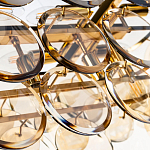 Люстра с круглыми стеклянными подвесками Cardiel Amber Glass Chandelier варинант исполнения - 4 | Loft Concept в Рязани