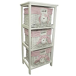 Стеллаж для детской с животными с плетенными корзинами Cute Elephant варинант исполнения - 1 | Loft Concept в Рязани