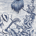 Обои ручная роспись Le Brésil Mer Bleue варинант исполнения - 1 | Loft Concept в Рязани