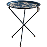 Круглый приставной столик складной Chinoiserie Flowers Side Table варинант исполнения - 1 | Loft Concept в Рязани
