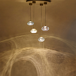 Подвесной светильник с прозрачным стеклянным плафоном округлой формы Effervia  варинант исполнения - 5 | Loft Concept в Рязани