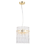 Подвесной светильник цилиндрической формы с текстурными стеклянными элементами Textured Glass Chandelier варинант исполнения - 1 | Loft Concept в Рязани