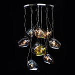 Люстра каскадная с 9-ю разноцветными стеклянными плафонами Kaleido варинант исполнения - 3 | Loft Concept в Рязани