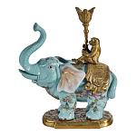 Подсвечник в виде слона из фарфора с бронзовыми элементами Elephant in the Garden of Eden варинант исполнения - 1 | Loft Concept в Рязани