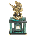 Часы настольные из натурального камня с декором в виде орла Eagle Stone Clock варинант исполнения - 5 | Loft Concept в Рязани