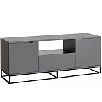 ТВ-тумба цвета графит с  2-мя дверцами и ящиком Strict Lines варинант исполнения - 1 | Loft Concept в Рязани