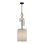 Подвесной светильник с серым тканевым плафоном Flourish варинант исполнения - 2 | Loft Concept в Рязани