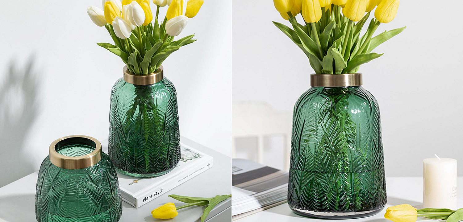 Ваза Emerald Vase Golden Throat high Ваза Emerald Vase Golden Throat high - Loft-Concept в Рязани