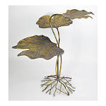 Столик приставной с тремя столешницами Тропические листья Tropical Forest gold варинант исполнения - 3 | Loft Concept в Рязани