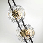 Подвесной светильник с черным основанием и золотистым декором Bruno Duo варинант исполнения - 3 | Loft Concept в Рязани