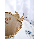 Ваза голубого цвета из фарфора с цветочным рисунком и бронзовой стрекозой Blue Garden варинант исполнения - 8 | Loft Concept в Рязани