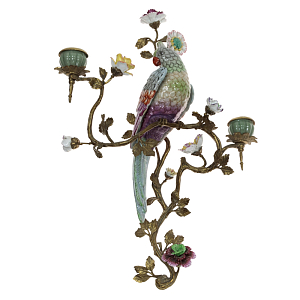 Подсвечник настенный Colorful Flowers and Parrot R