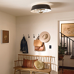 Подвесной светильник с конусовидным металлическим абажуром черного цвета Kichler варинант исполнения - 19 | Loft Concept в Рязани