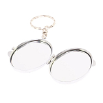 Зеркало брелок карманное двухстороннее из натурального камня Оникс Silver Stone Mirrors варинант исполнения - 3 | Loft Concept в Рязани